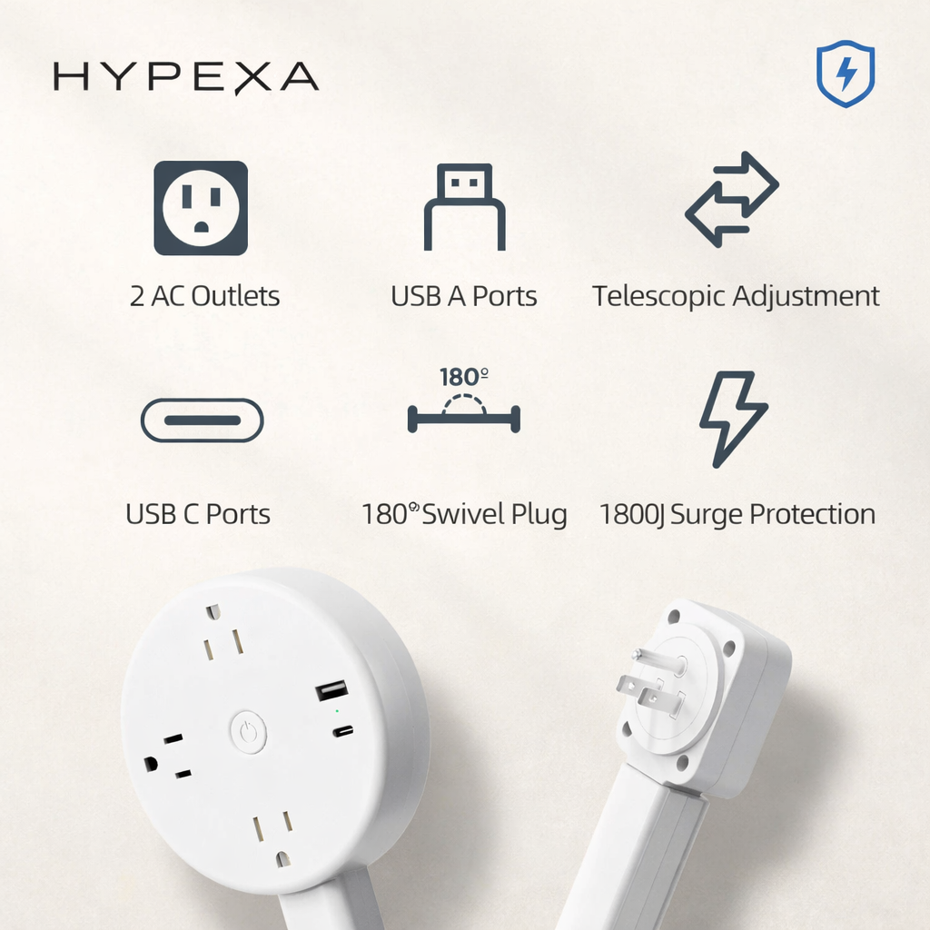 FlexCharge Pro 6-in-1 Flexible Outlet Extender
