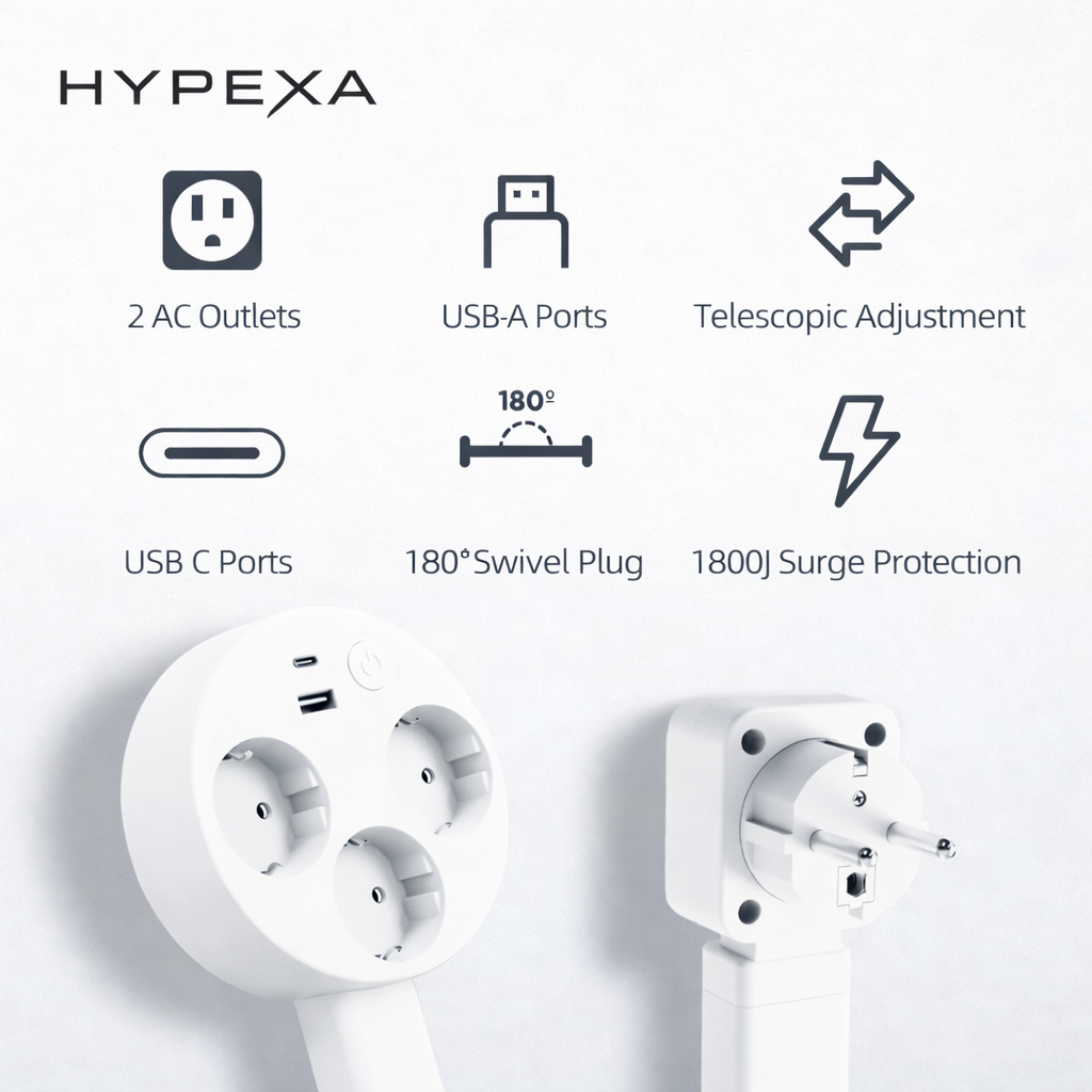 FlexCharge Pro 6-in-1 Flexible Outlet Extender